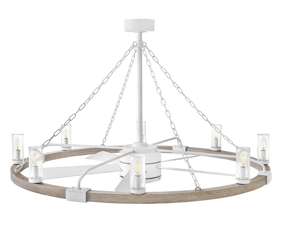 Hinkley Sawyer | Outdoor Ceiling Fan With 4W Candelabra & Hiro Control - 6 Speed Reversing 1