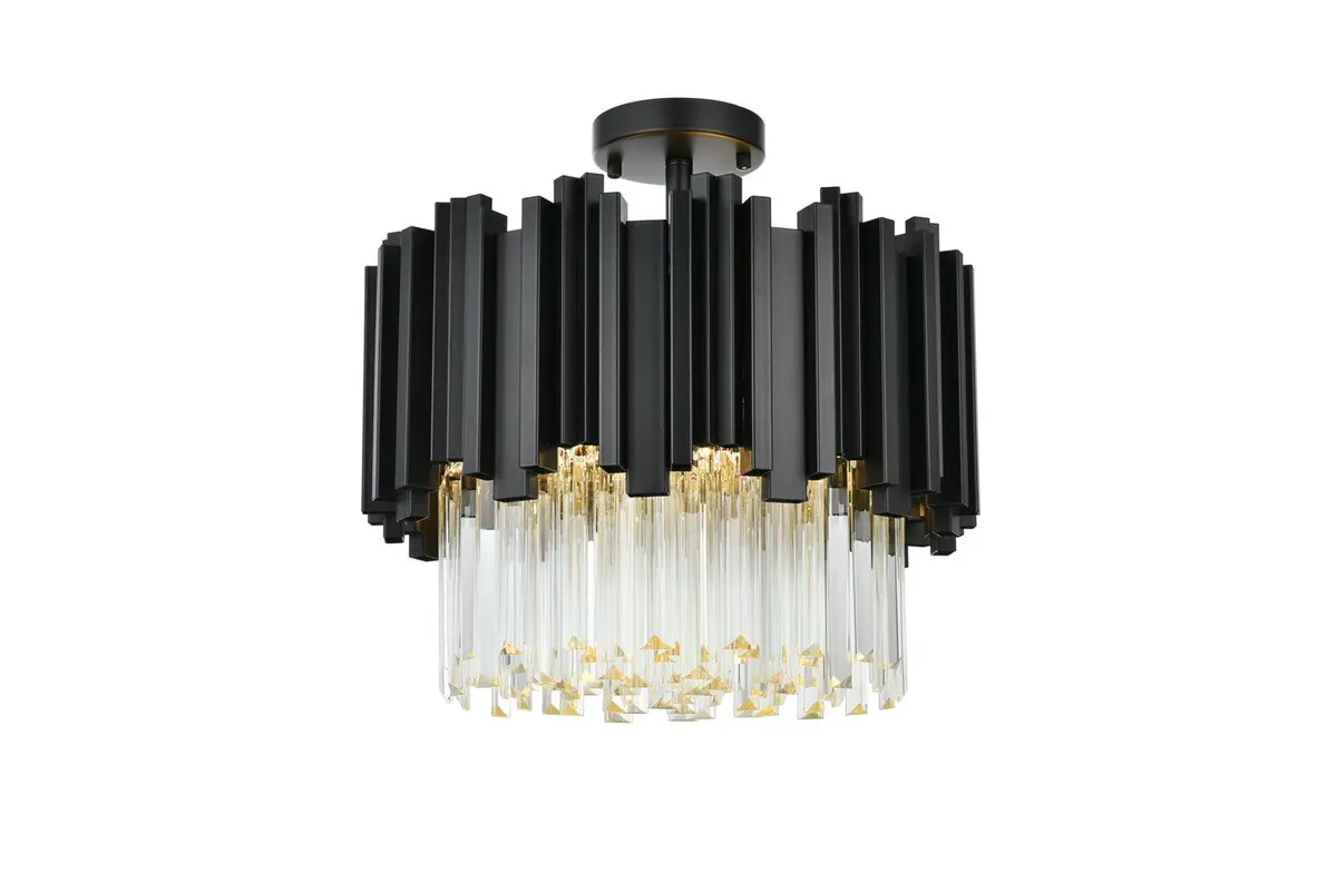 Elegant Lighting Willow | Semi-Flush Mts. At 40W 1