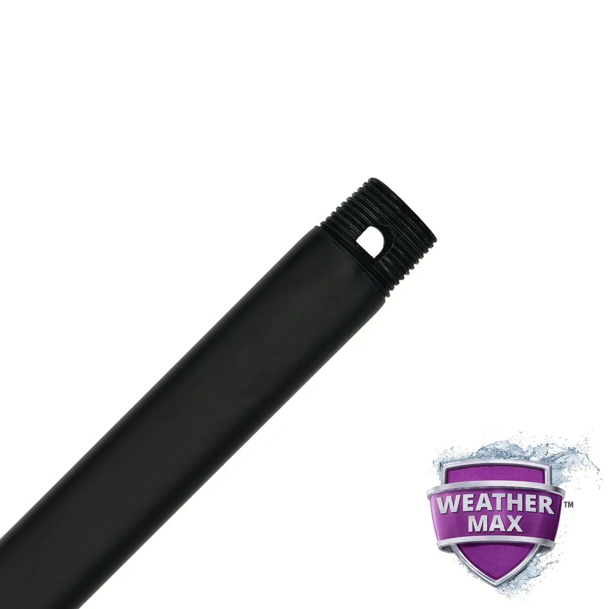 36" Downrod In Matte Black Wet 1