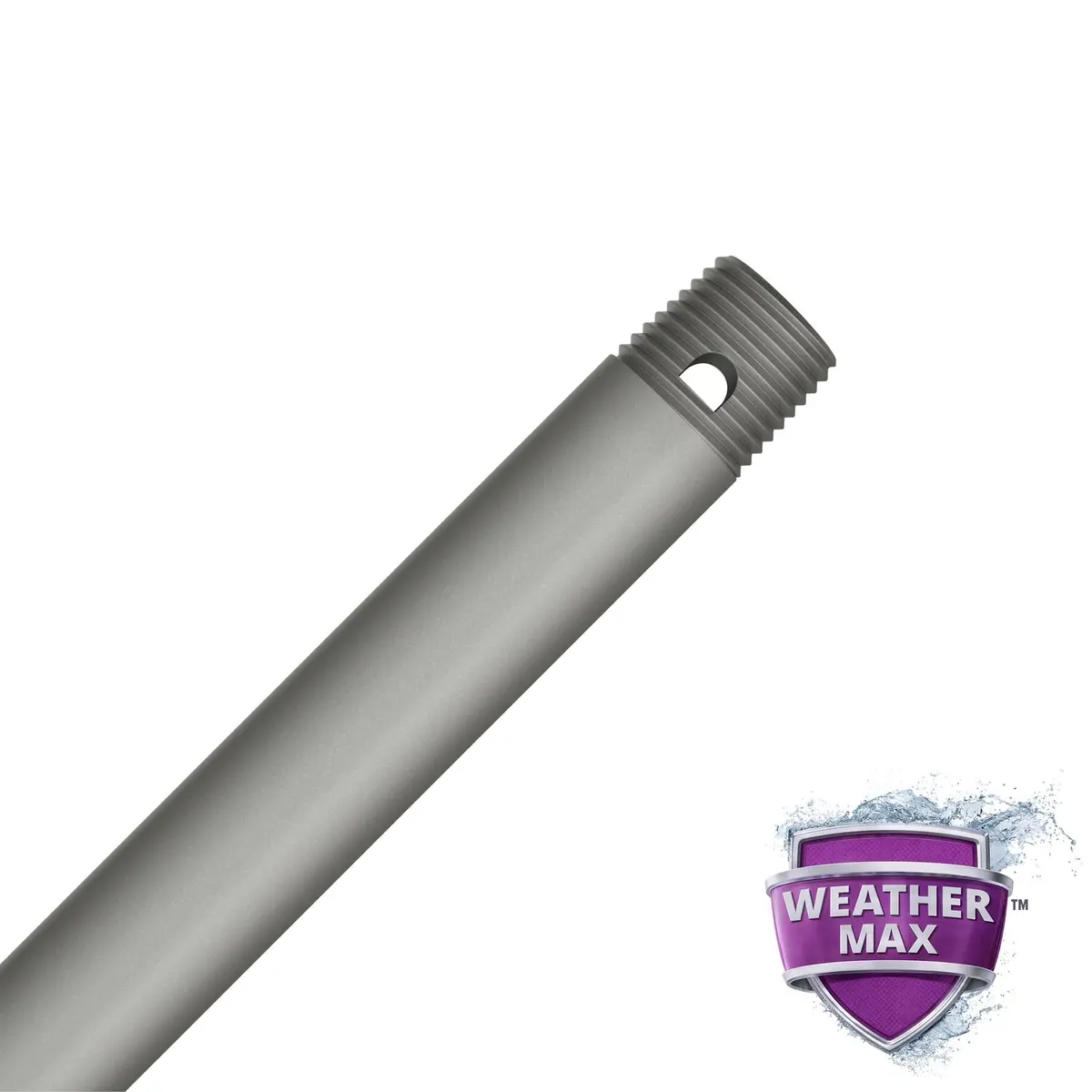 48" Downrod In Matte Silver Wet 1
