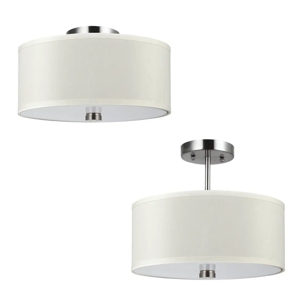 Visual Comfort Studio Dayna Shade Pendants | Semi-Flush Mts. At 100W & 9W 1