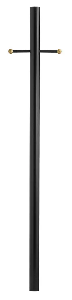 7Ft Post With Ladder Rest And Photocell Post In Textured Black 1
