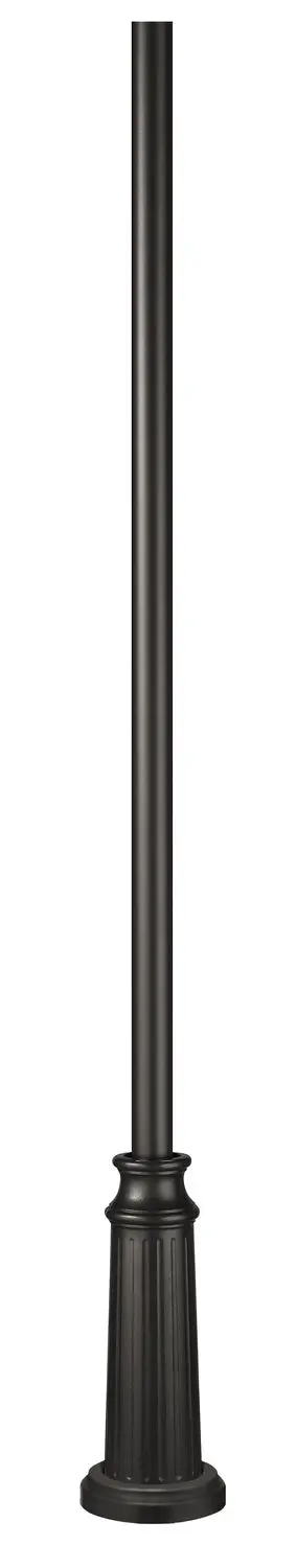 8Ft Post With Decorative Base Post In Black 1