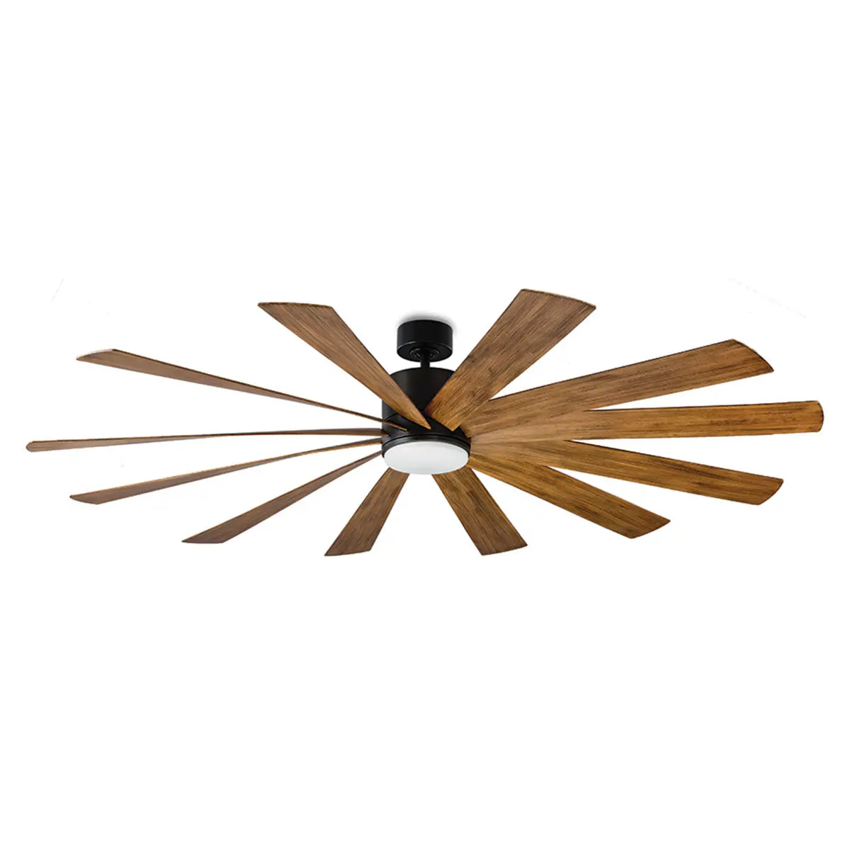 Windflower 80" Ceiling Fan In Matte Black/Distressed Koa 1