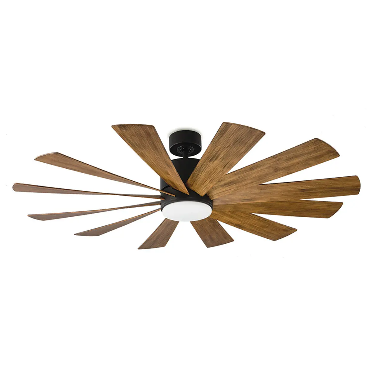 Windflower 60" Ceiling Fan In Matte Black/Distressed Koa 1