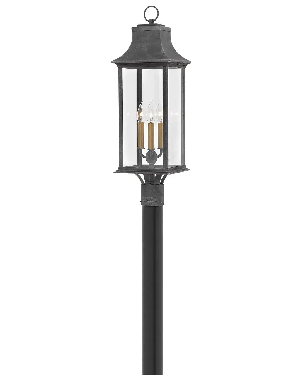 Adair Led Outdoor Lantern In Aged Zinc 1