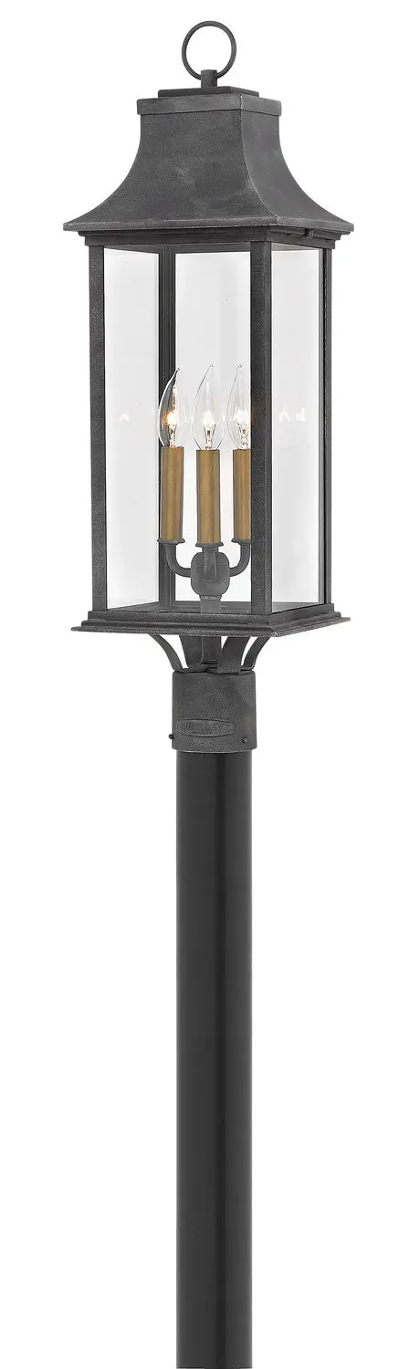 Adair Led Post Top/ Pier Mount In Aged Zinc 1
