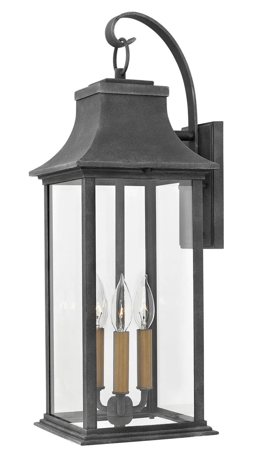 Adair Led Wall Mount In Aged Zinc 1