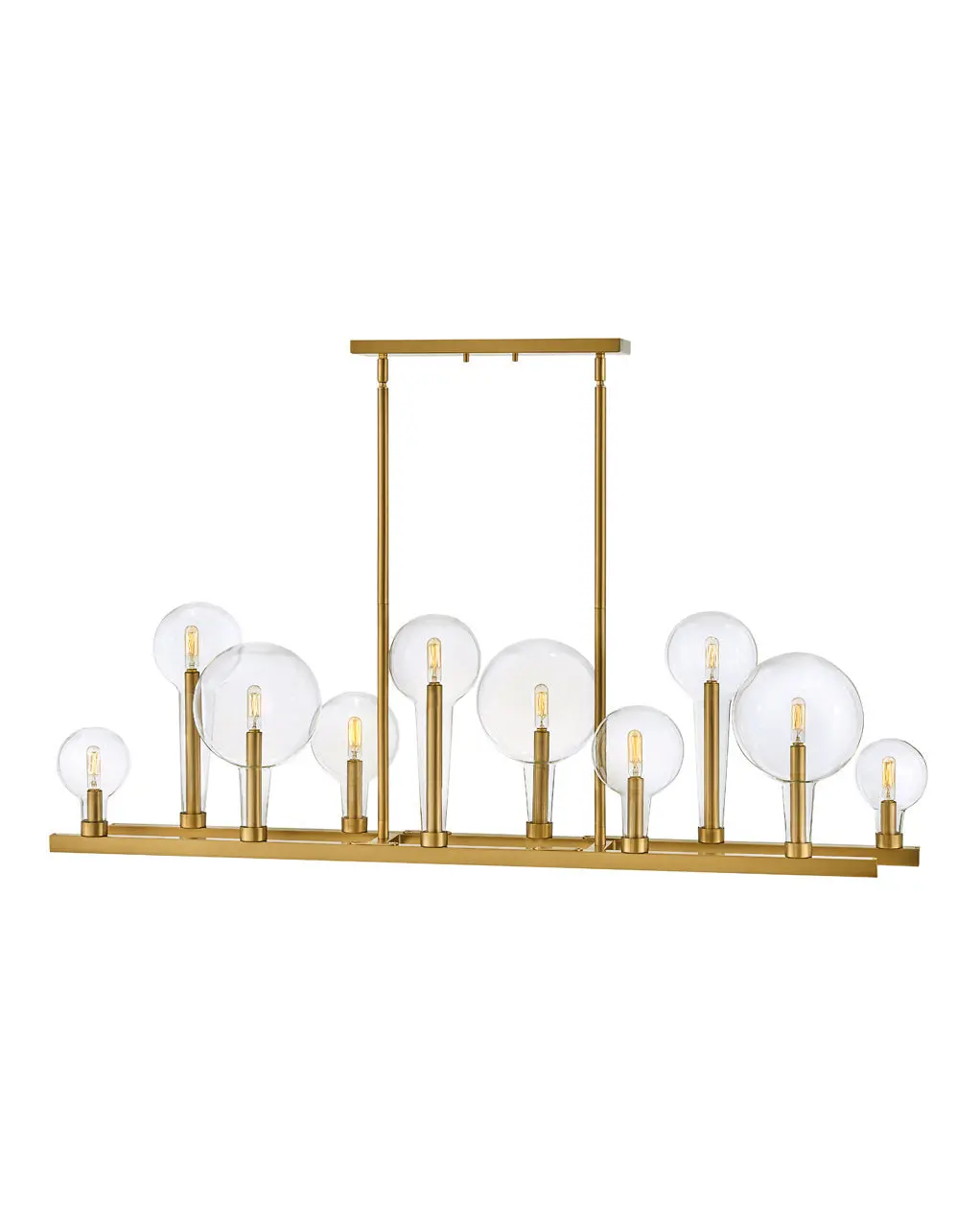 Alchemy Led Linear Chandelier In Lacquered Brass 1