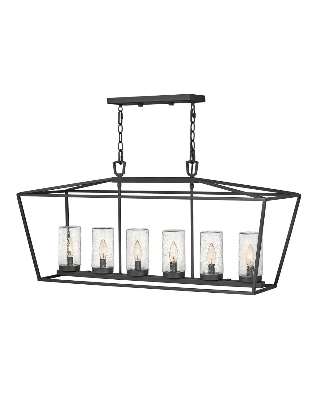Alford Place Led Linear Chandelier In Museum Black 1