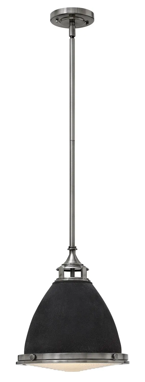 Amelia Led Pendant In Aged Zinc 1