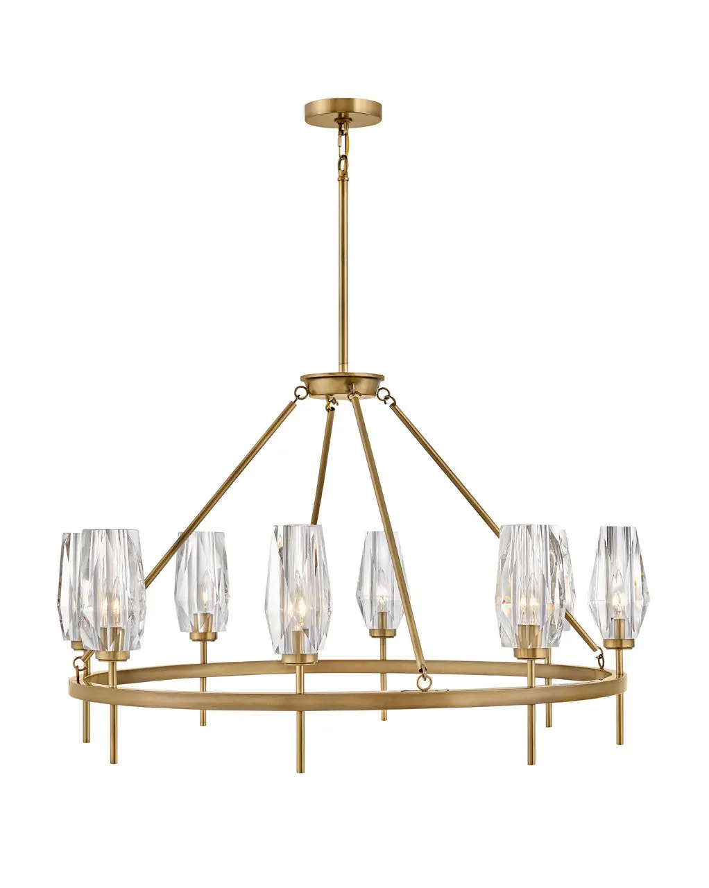 Ana Led Chandelier In Heritage Brass 1