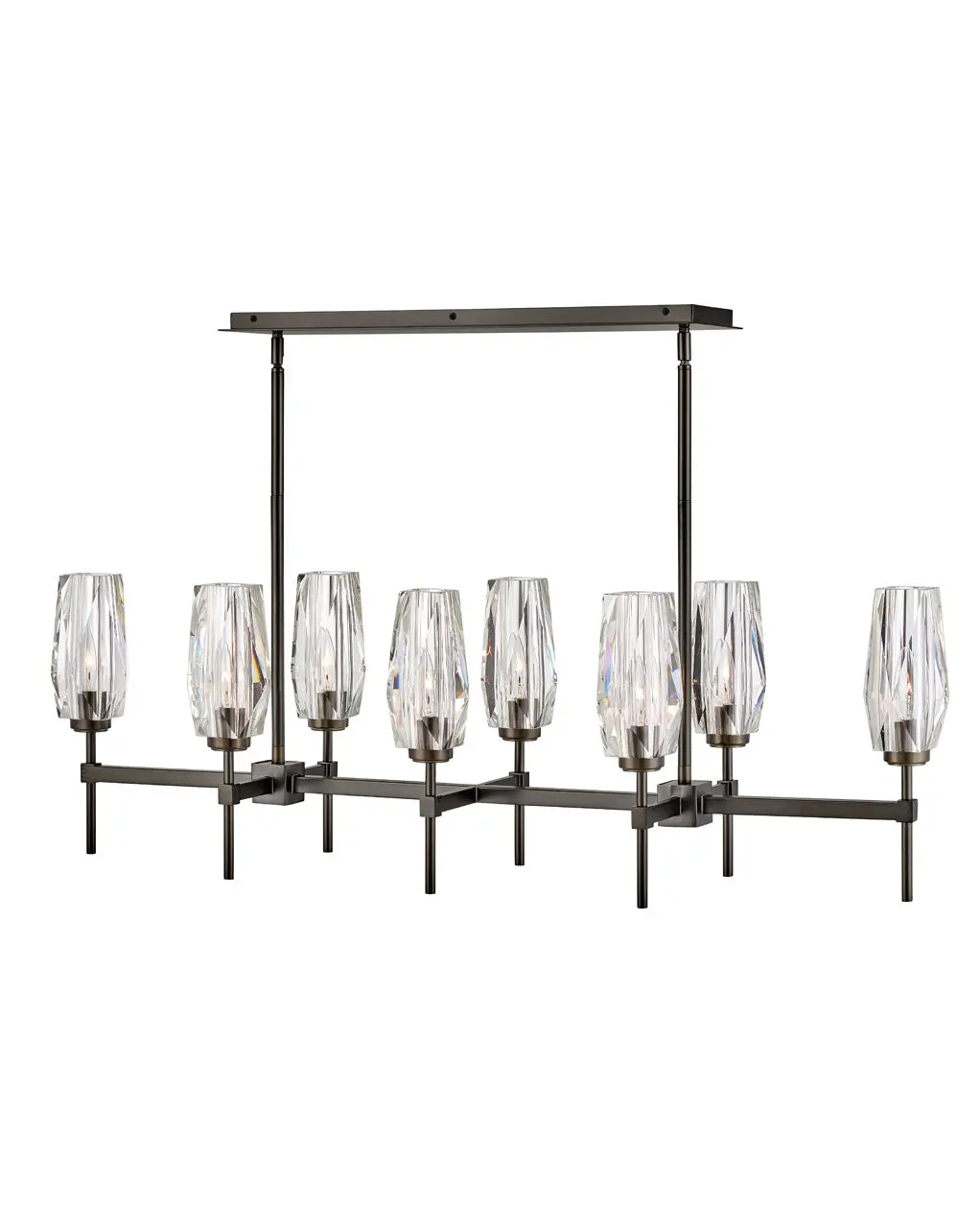 Ana Led Linear Chandelier In Black Oxide 1