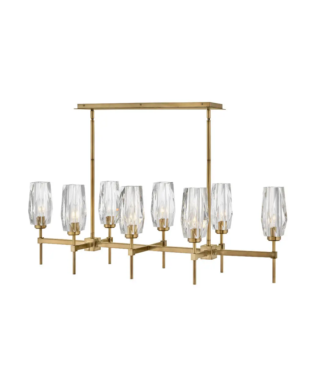 Ana Led Linear Chandelier In Heritage Brass 1