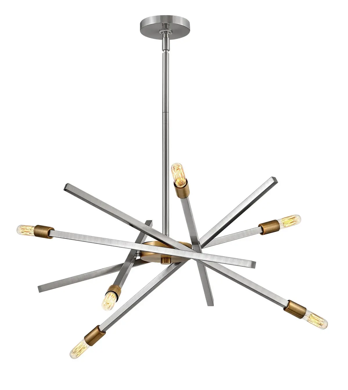 Archer Led Chandelier In Brushed Nickel 1