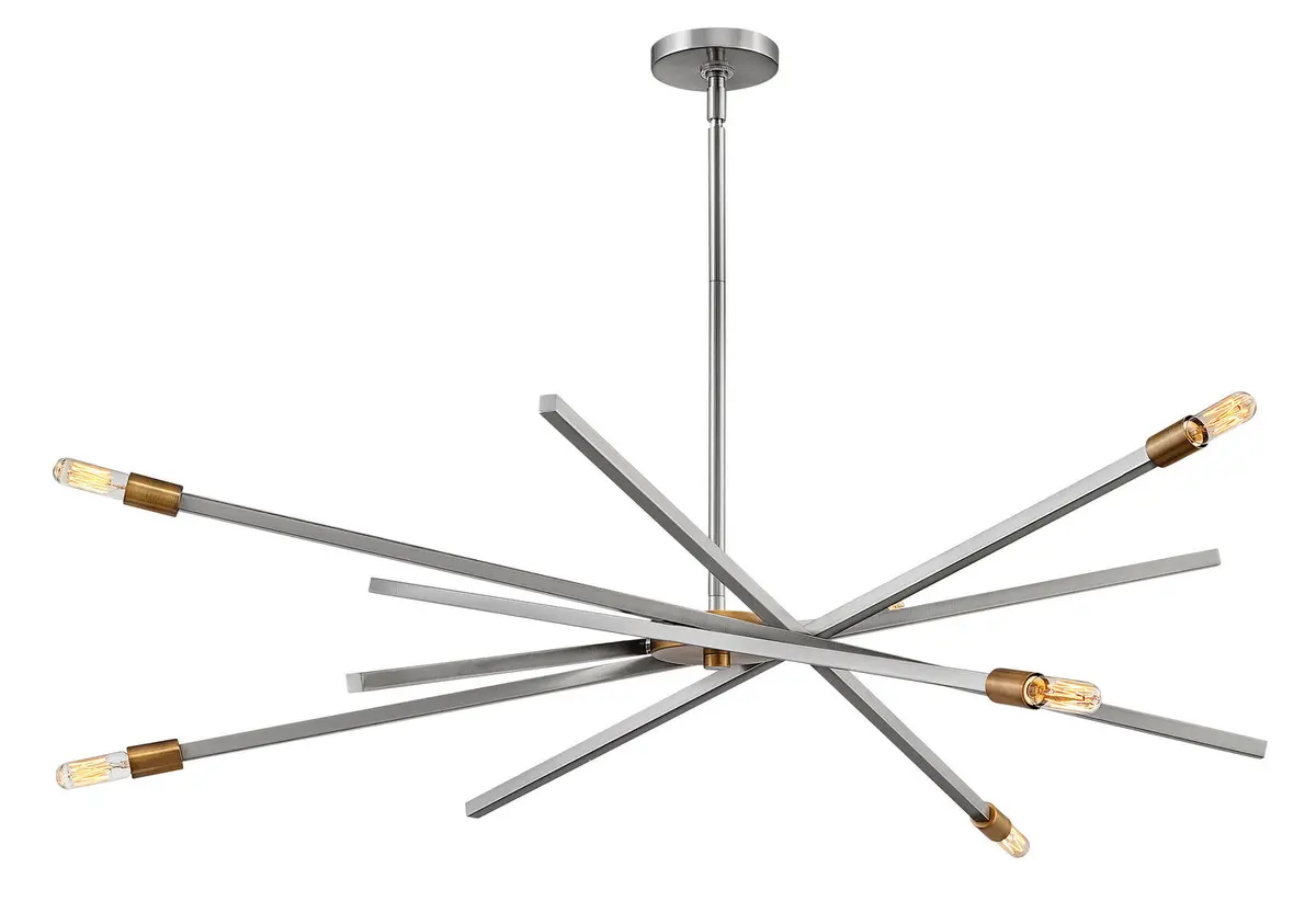 Archer Led Chandelier In Brushed Nickel 1