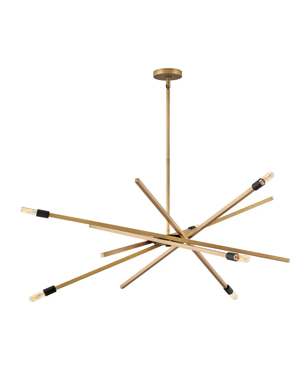 Archer Led Chandelier In Heritage Brass 1
