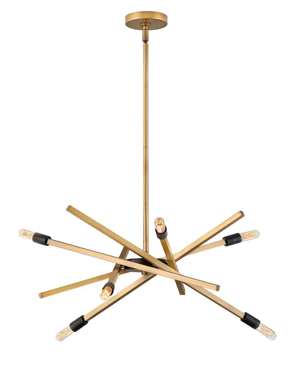 Archer Led Chandelier In Heritage Brass 1