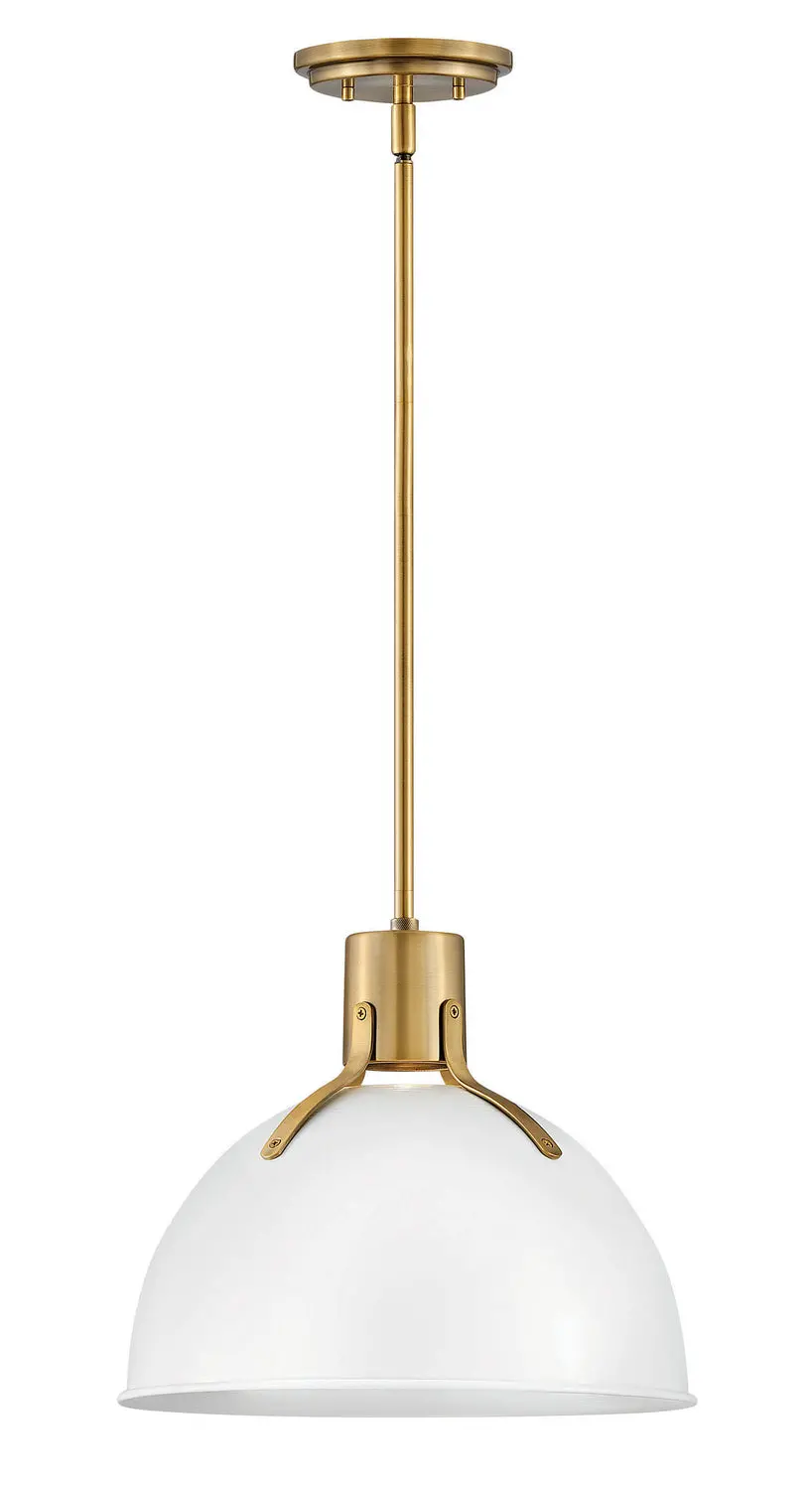 Argo Led Pendant In Polished White 1