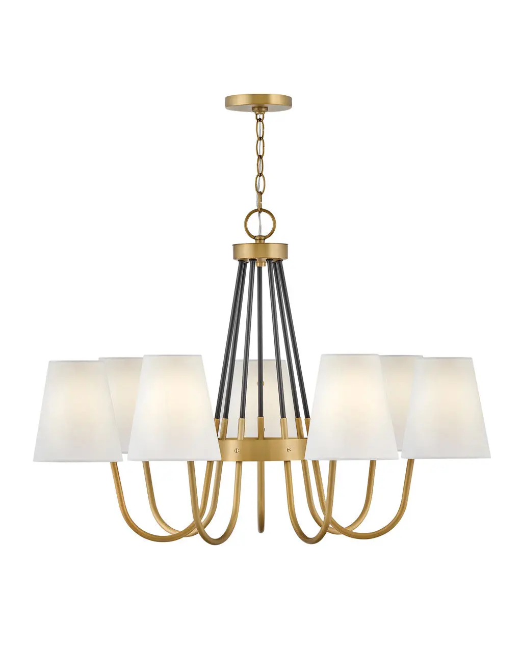 Aston Led Chandelier In Heritage Brass 1