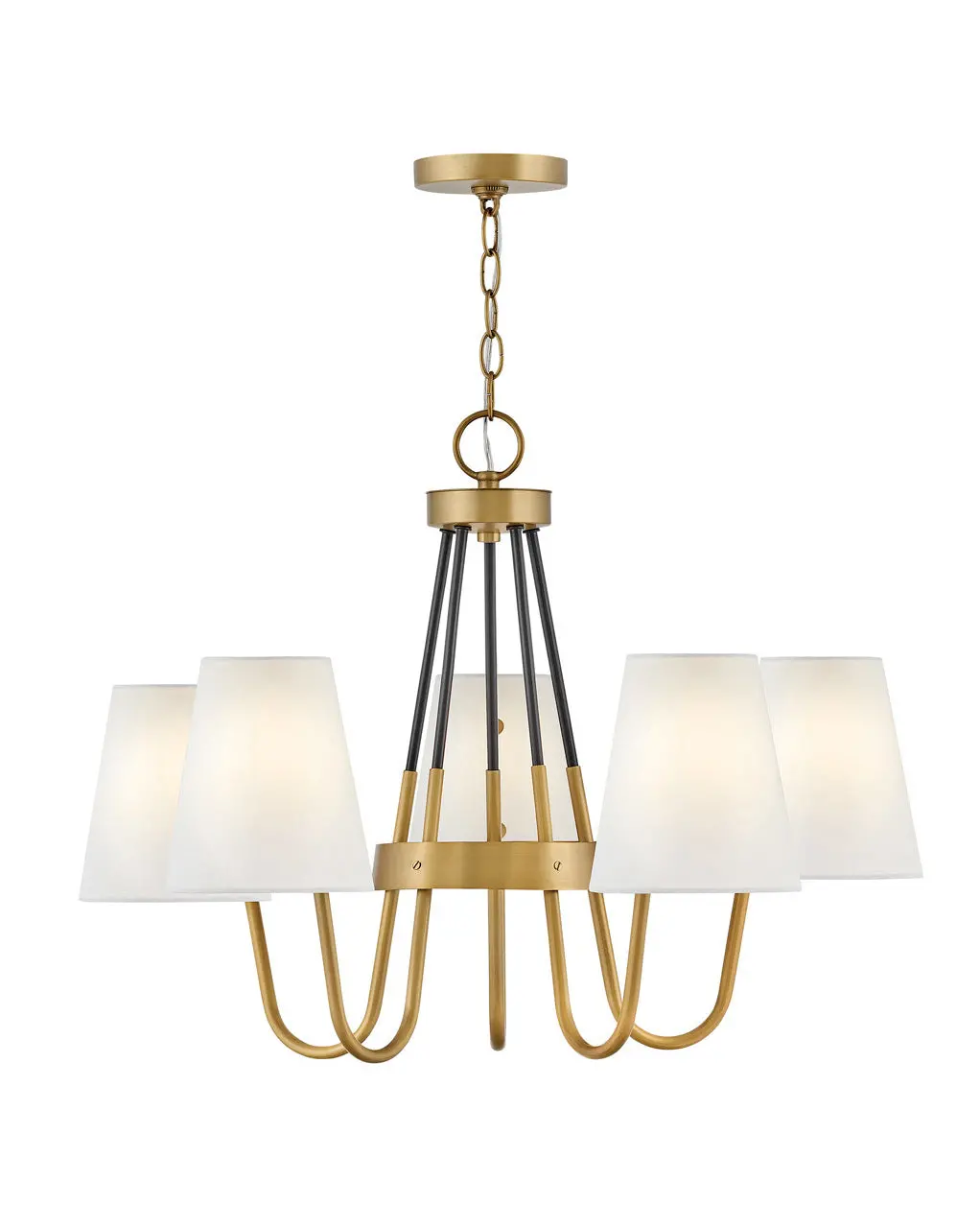 Aston Led Chandelier In Heritage Brass 1