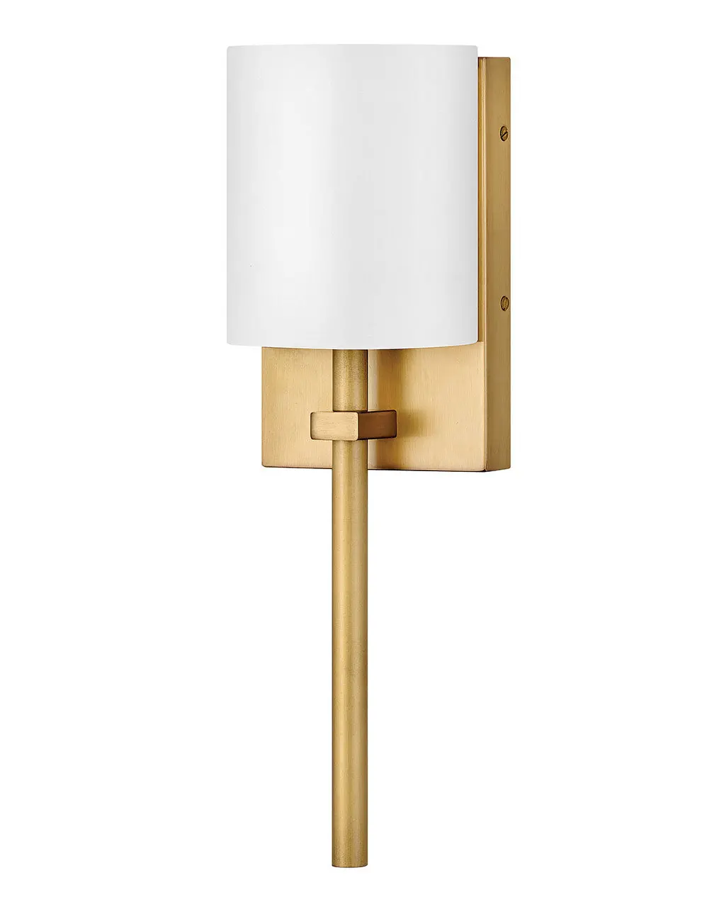 Avenue White Acrylic Led Wall Sconce In Heritage Brass 1