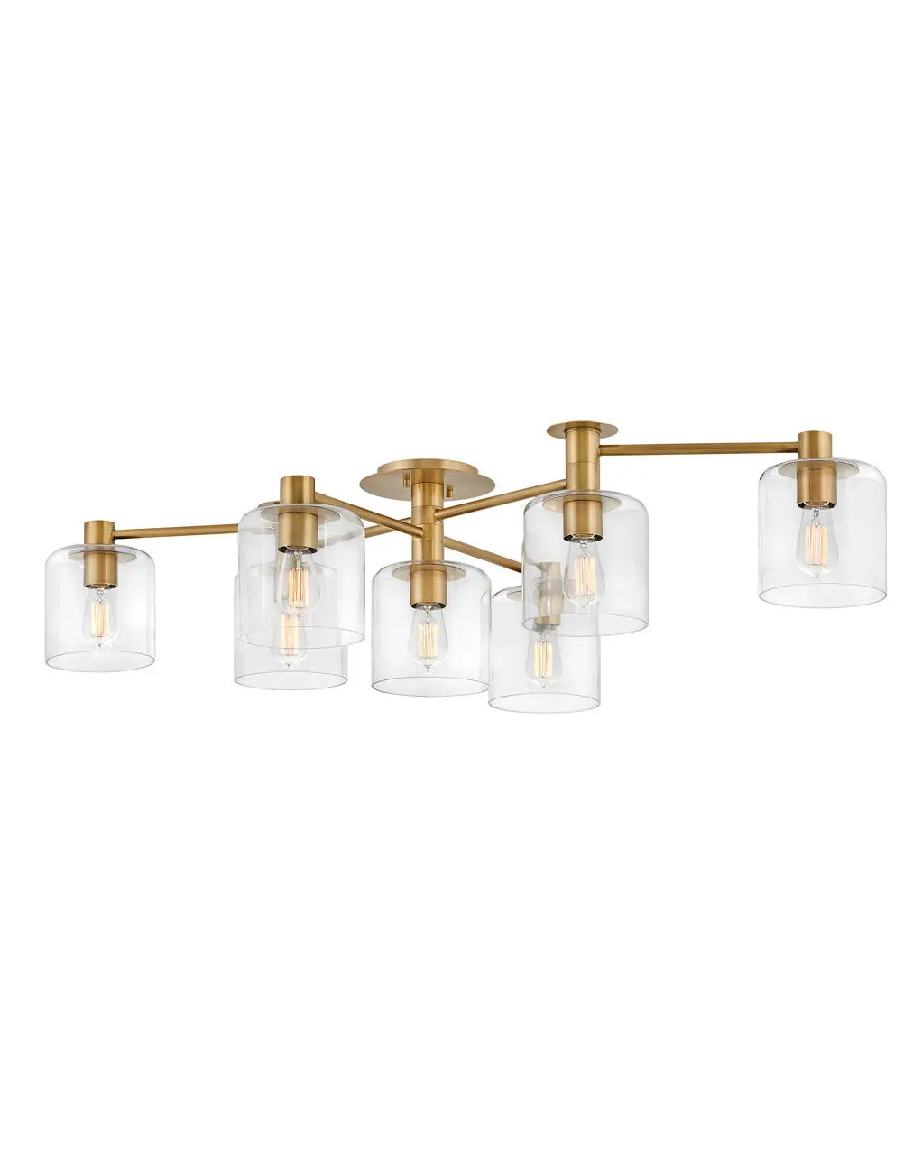 Axel Led Semi-Flush Mount In Heritage Brass 1