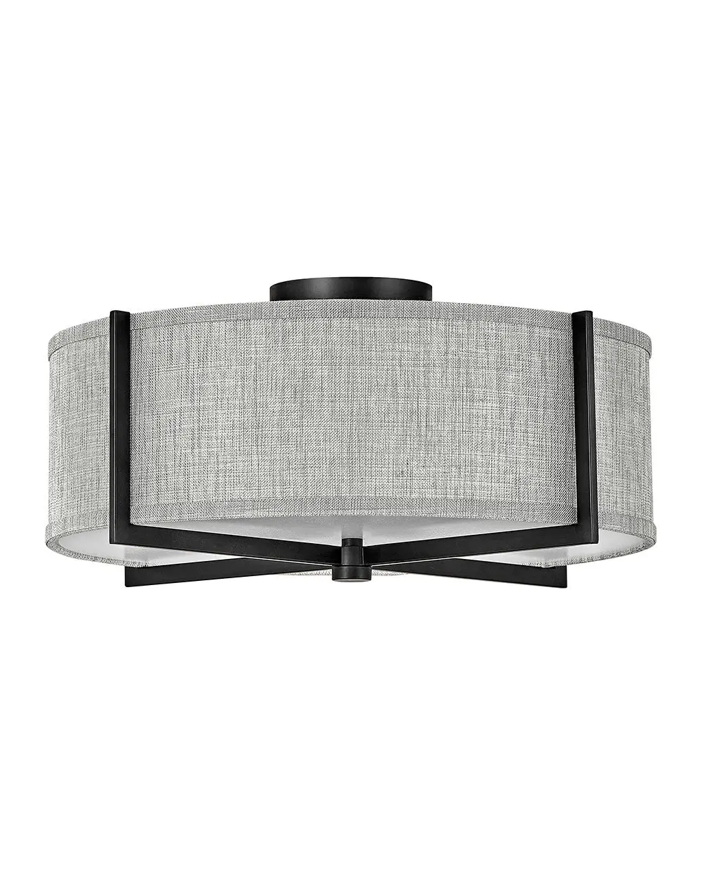 Axis Heathered Gray Led Foyer Pendant In Black 1