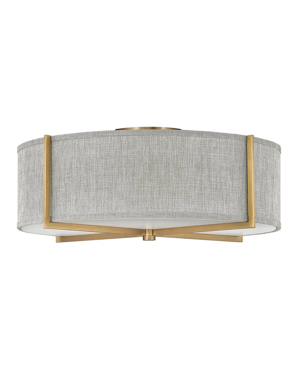 Axis Heathered Gray Led Foyer Pendant In Heritage Brass 1