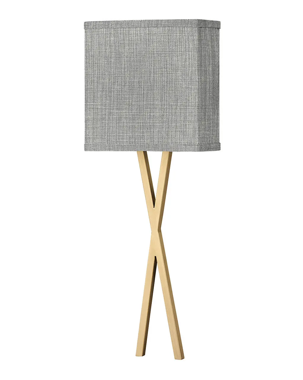 Axis Heathered Gray Led Wall Sconce In Heritage Brass 1