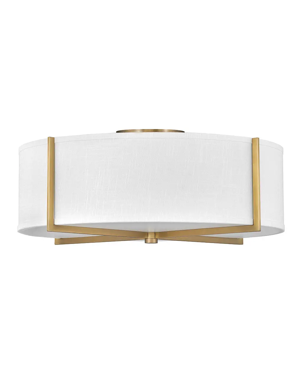 Axis Off White Led Foyer Pendant In Heritage Brass 1