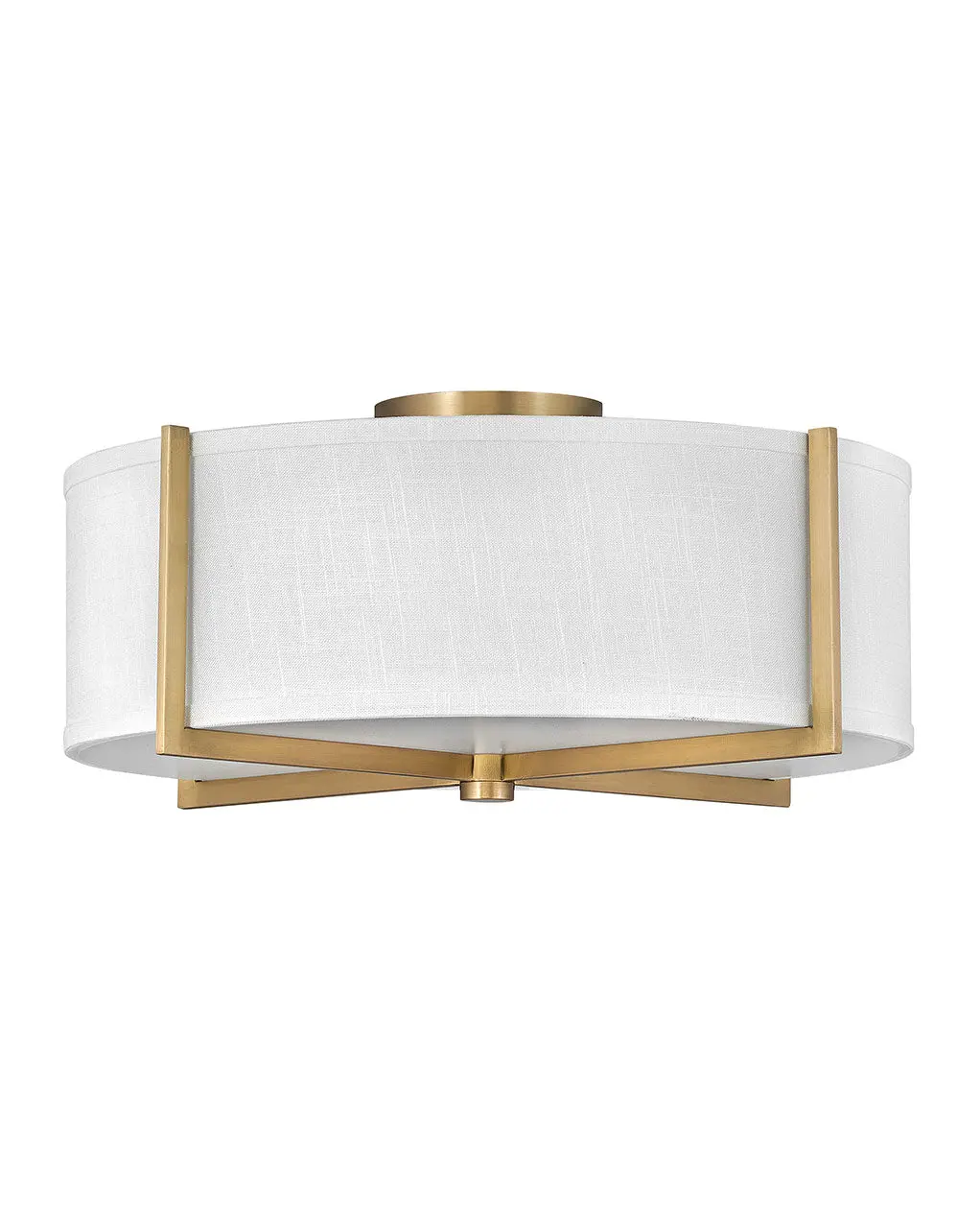Axis Off White Led Foyer Pendant In Heritage Brass 1