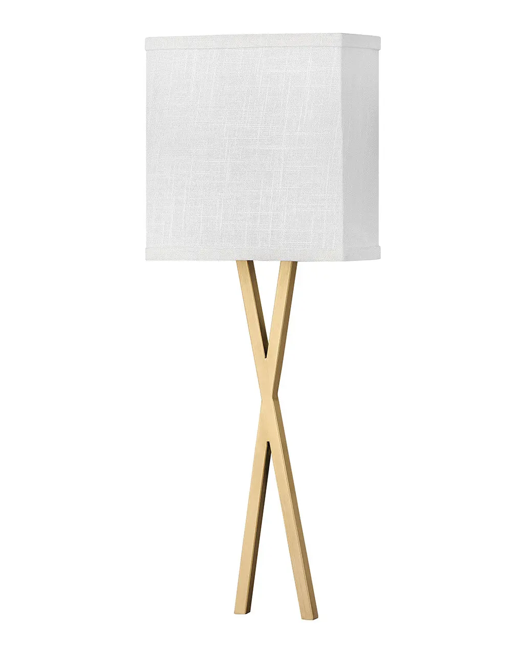 Axis Off White Led Wall Sconce In Heritage Brass 1