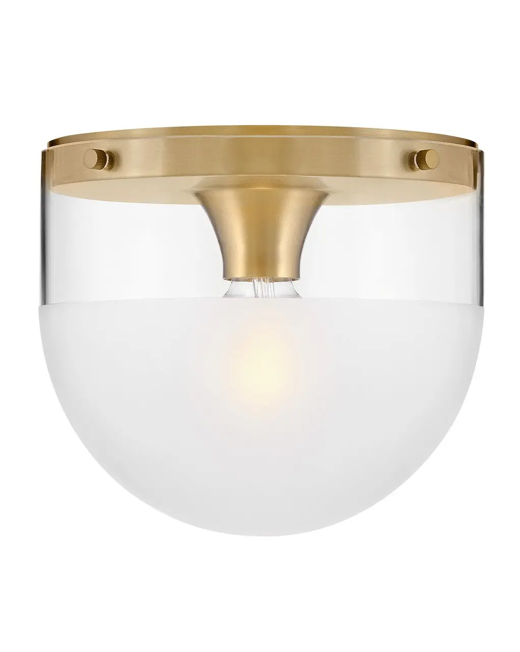 Beck Led Flush Mount In Lacquered Brass 1