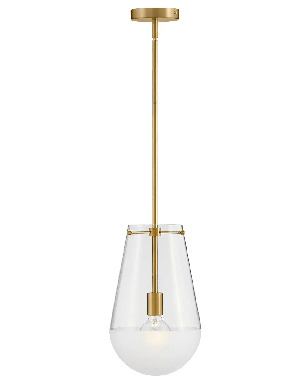 Beck Led Pendant In Lacquered Brass 1