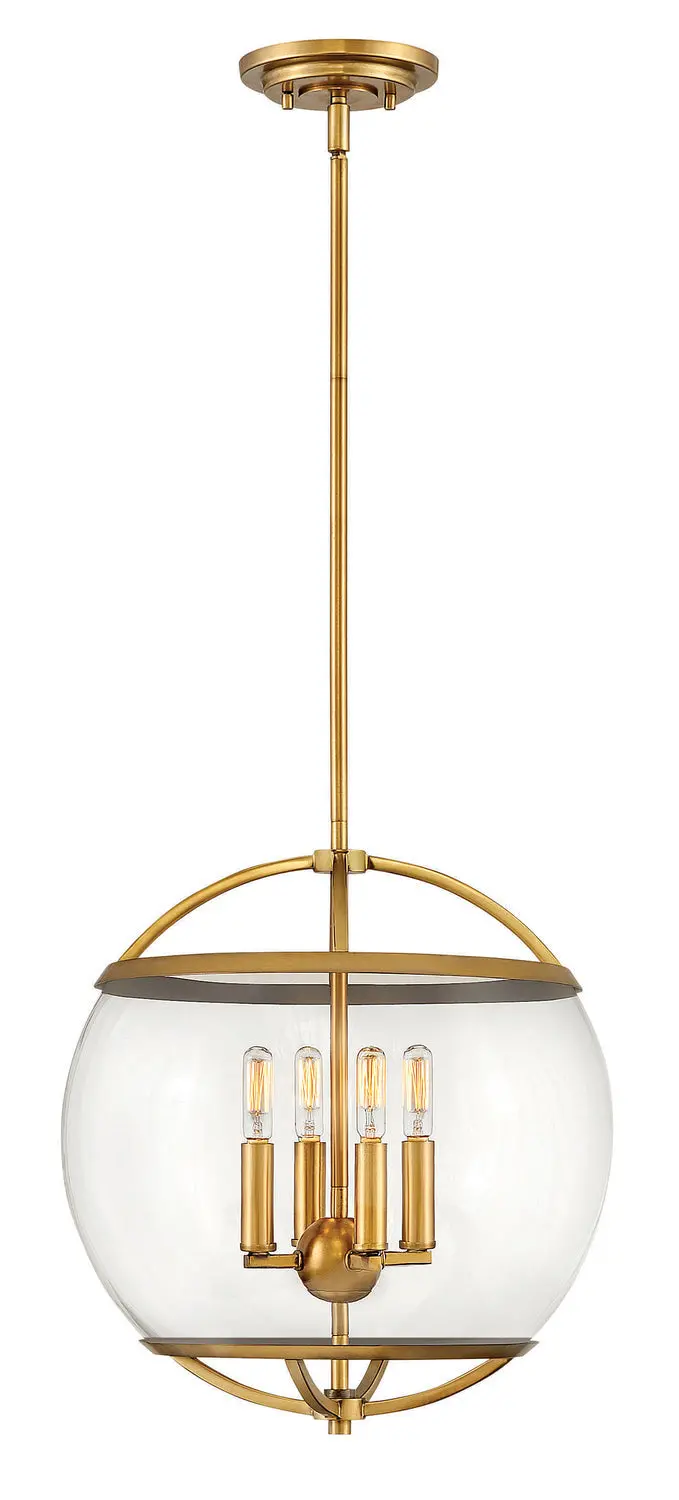 Calvin Led Pendant In Heritage Brass 1