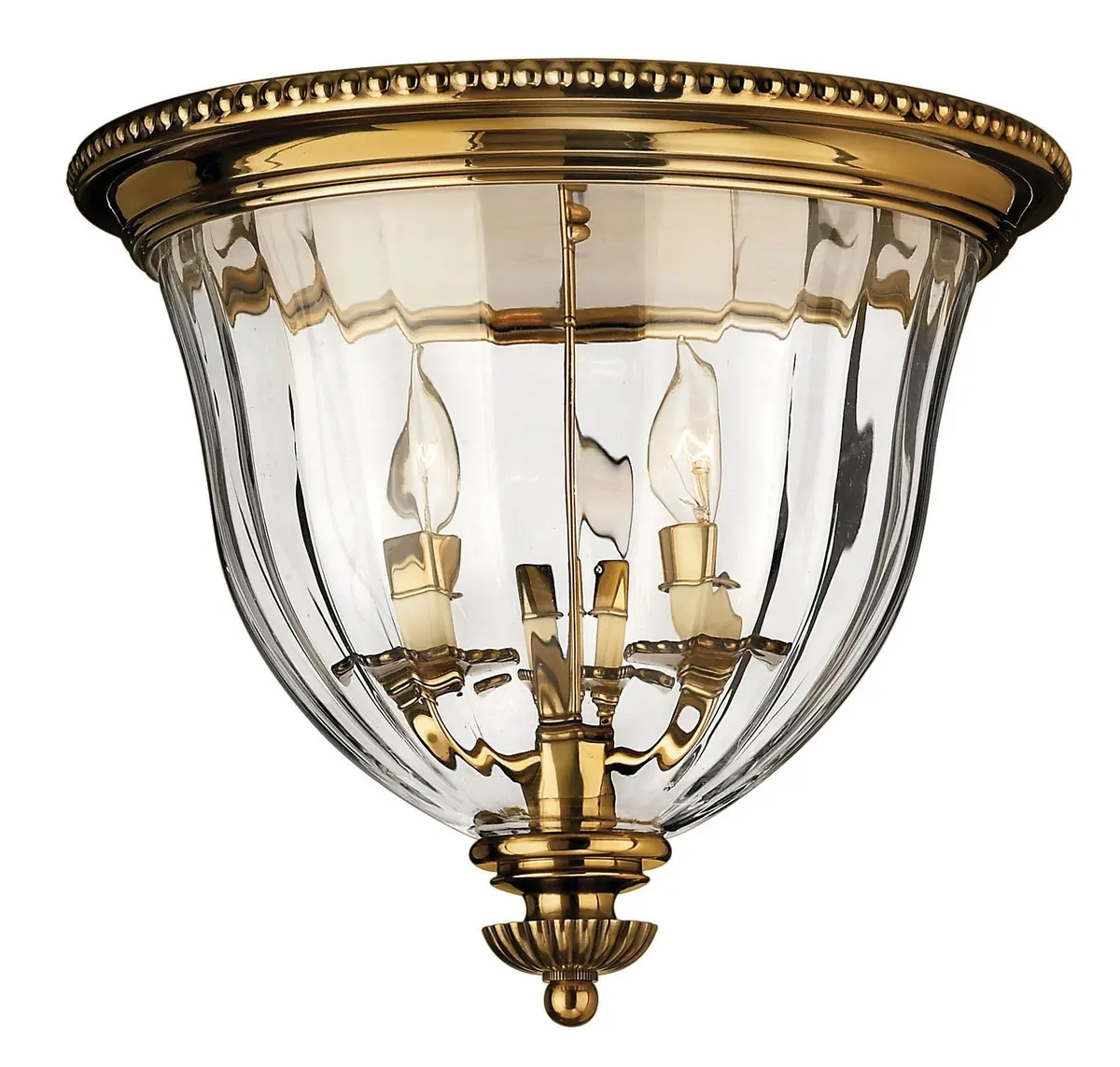 Cambridge Led Flush Mount In Burnished Brass 1