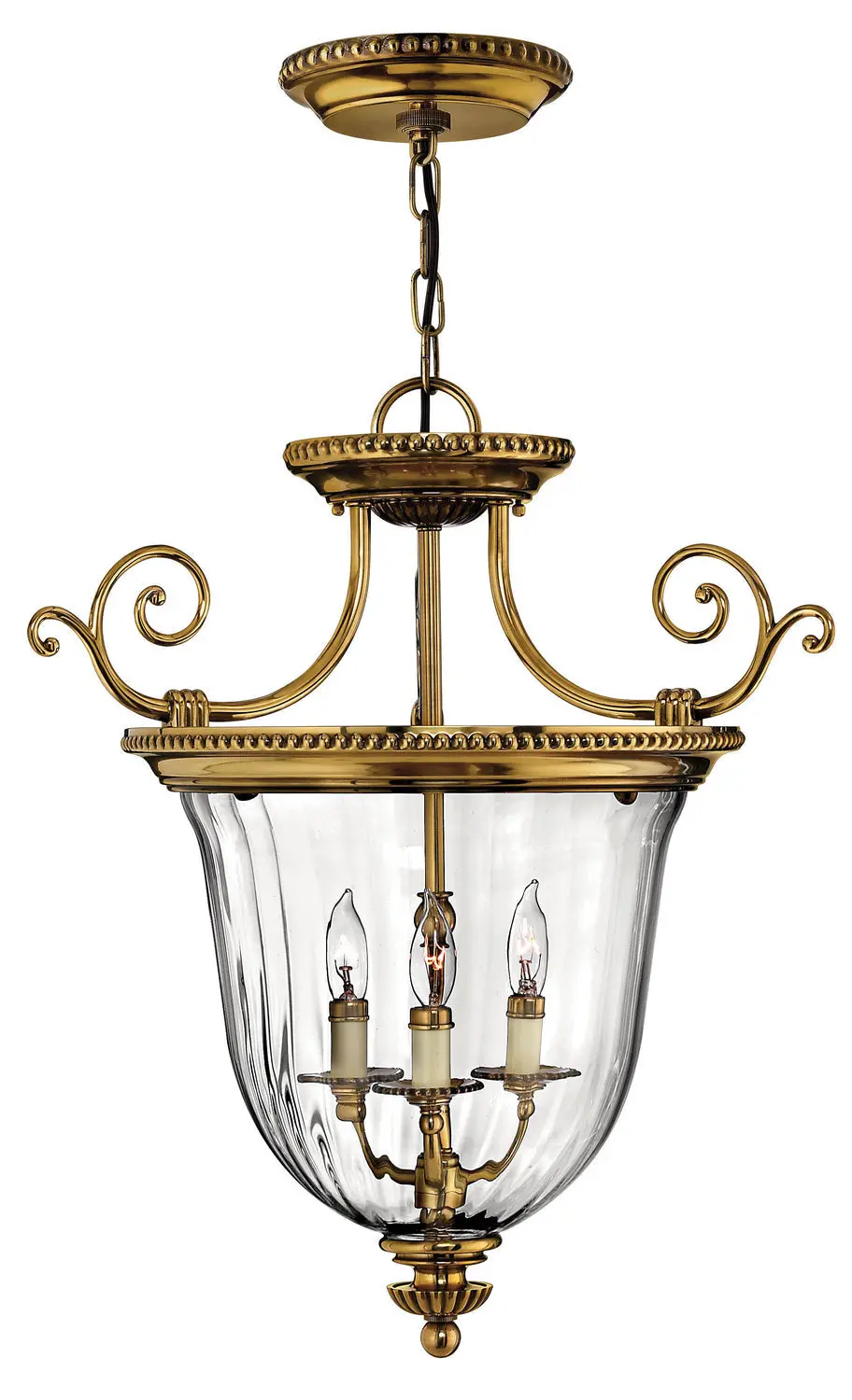 Cambridge Led Foyer Pendant In Burnished Brass 1