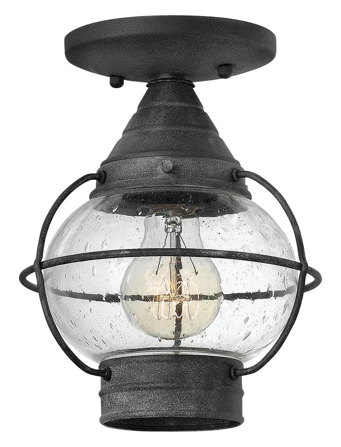 Cape Cod Led Flush Mount In Aged Zinc 1