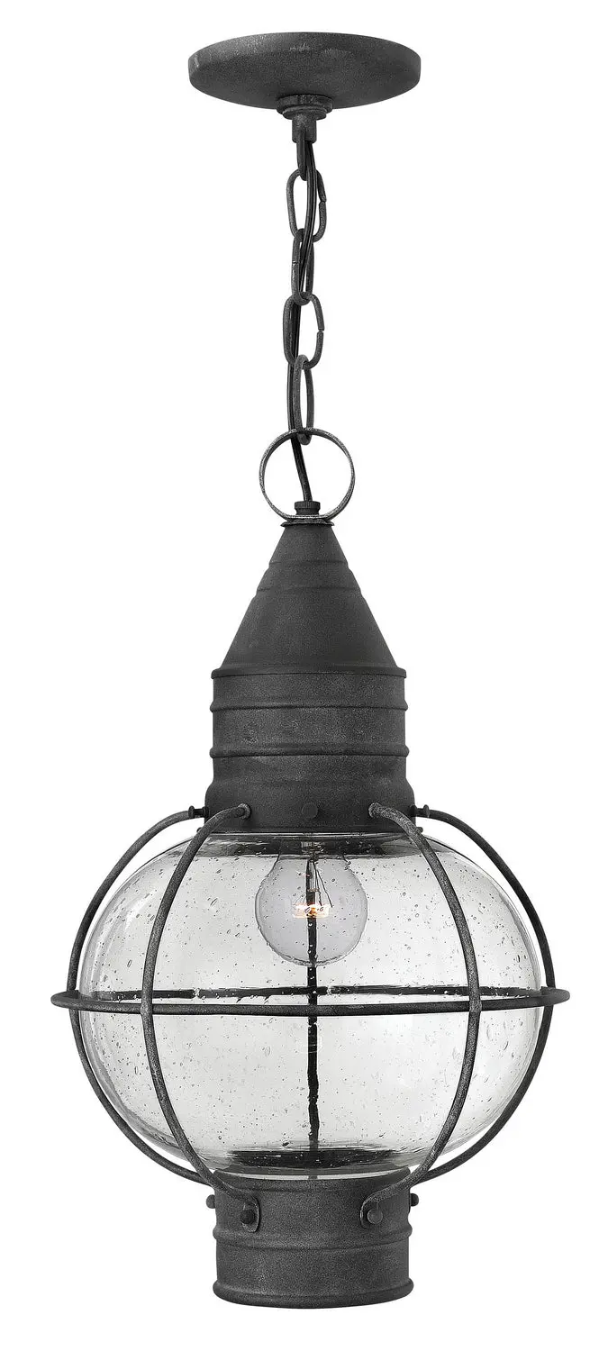 Cape Cod Led Hanging Lantern In Aged Zinc 1