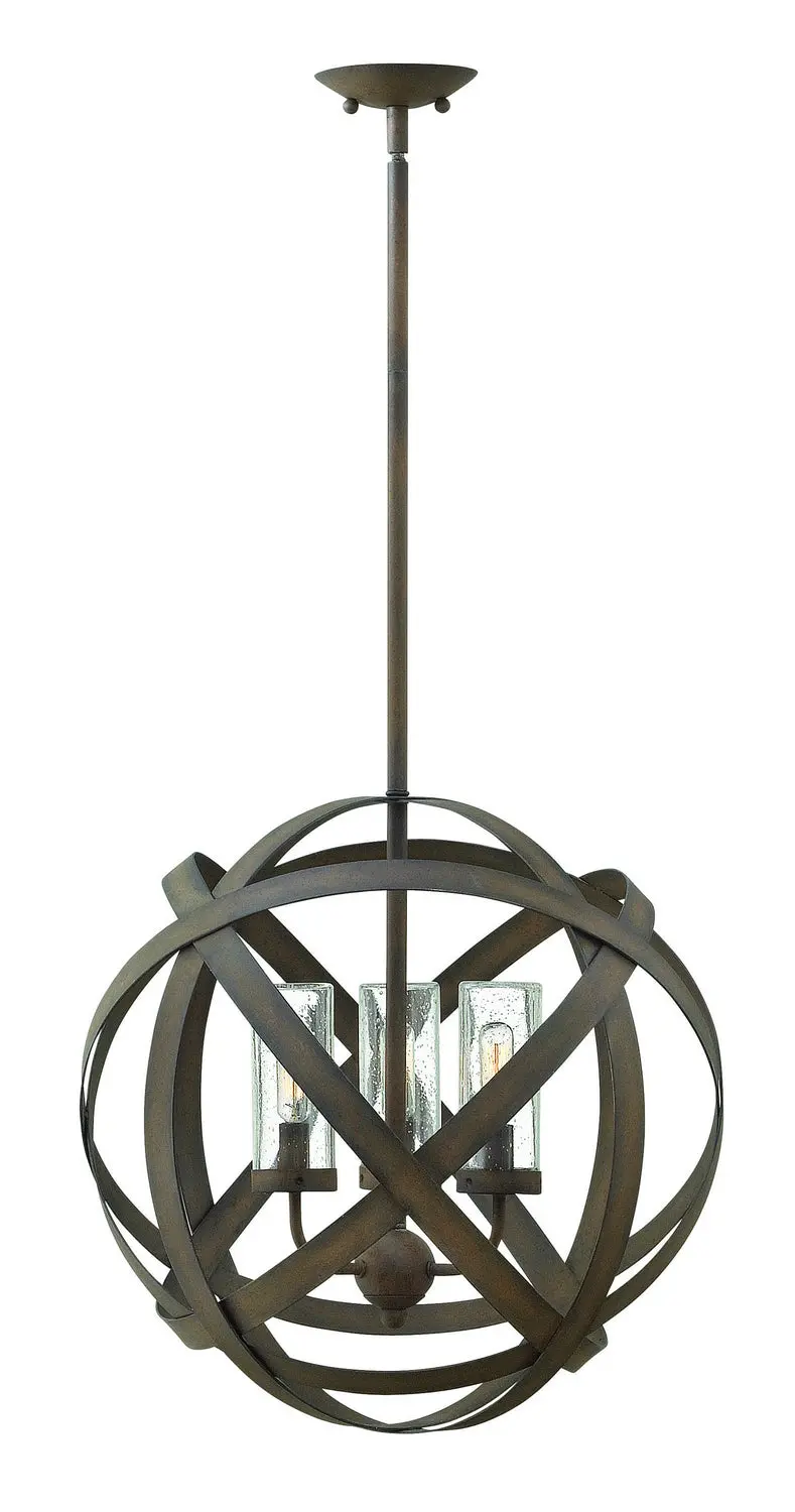 Carson Led Outdoor Chandelier In Vintage Iron 1