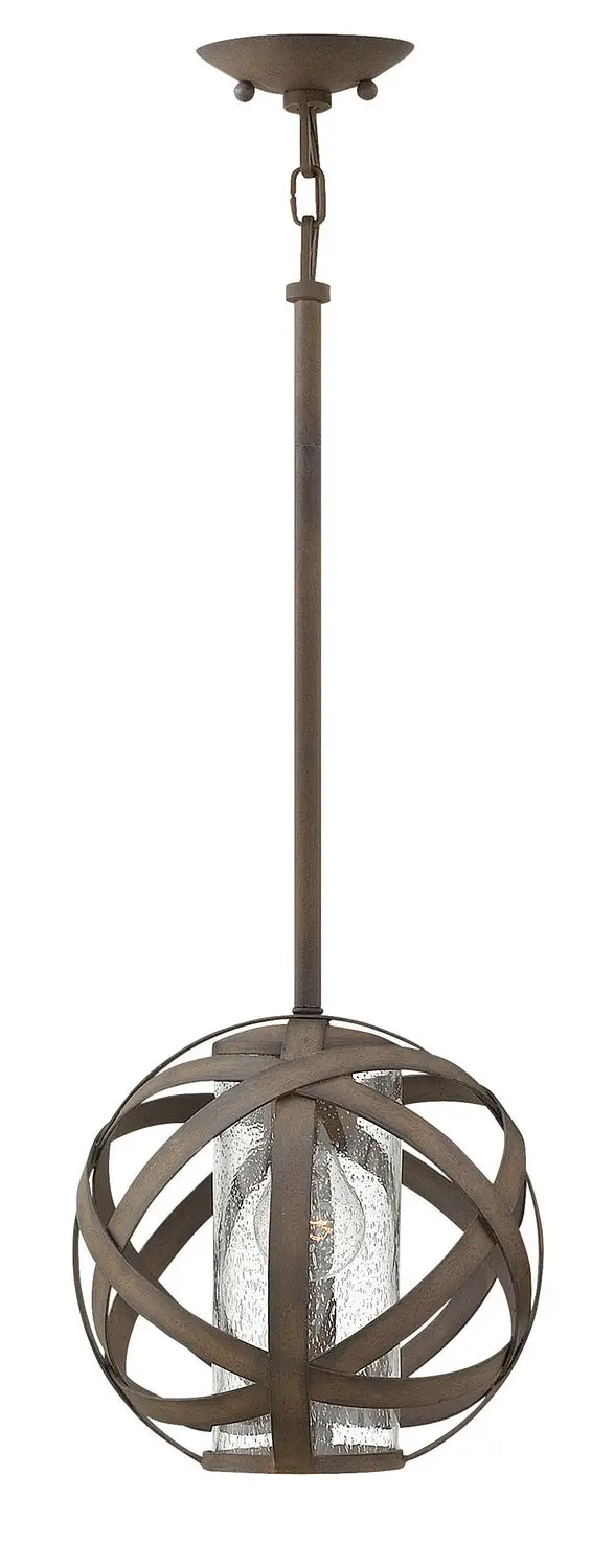 Carson Led Outdoor Pendant In Vintage Iron 1