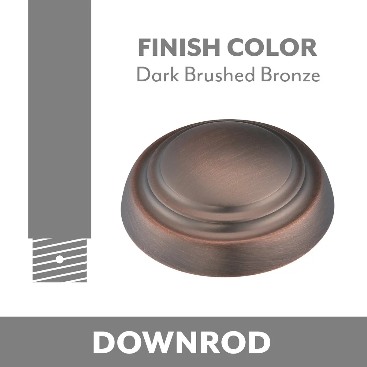 Ceiling Fan Downrod Coupler In Dark Brushed Bronze 1