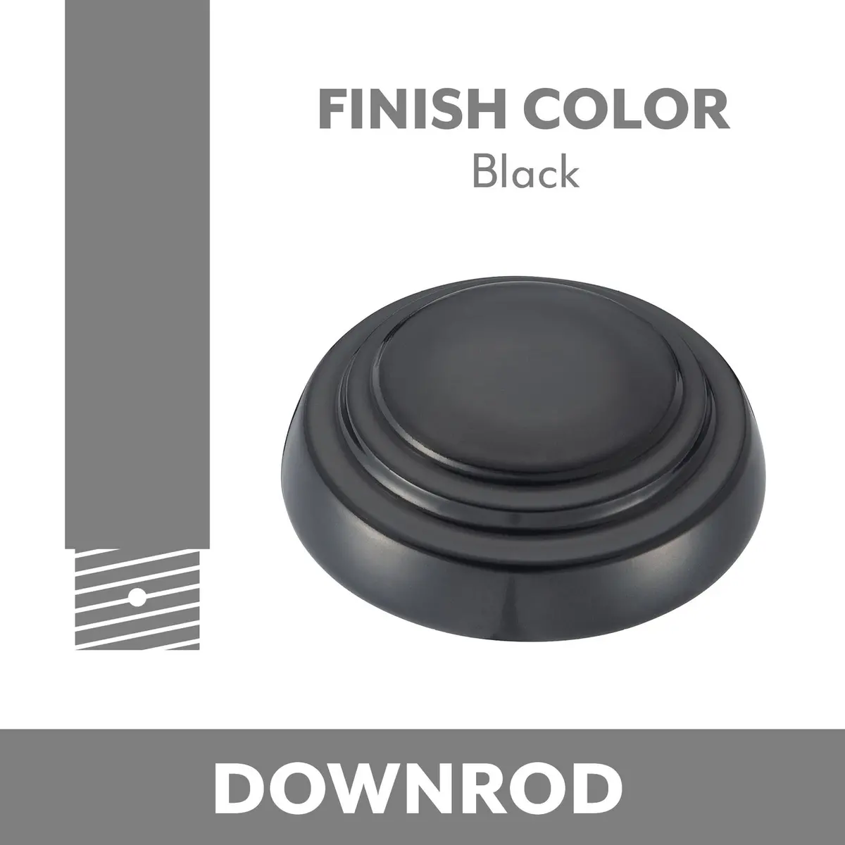 Ceiling Fan Downrod In Black 1