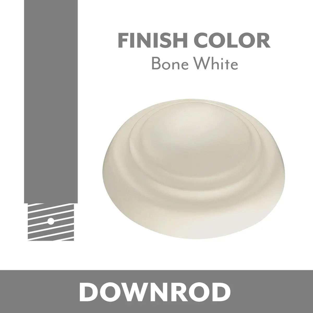 Ceiling Fan Downrod In Bone White 1