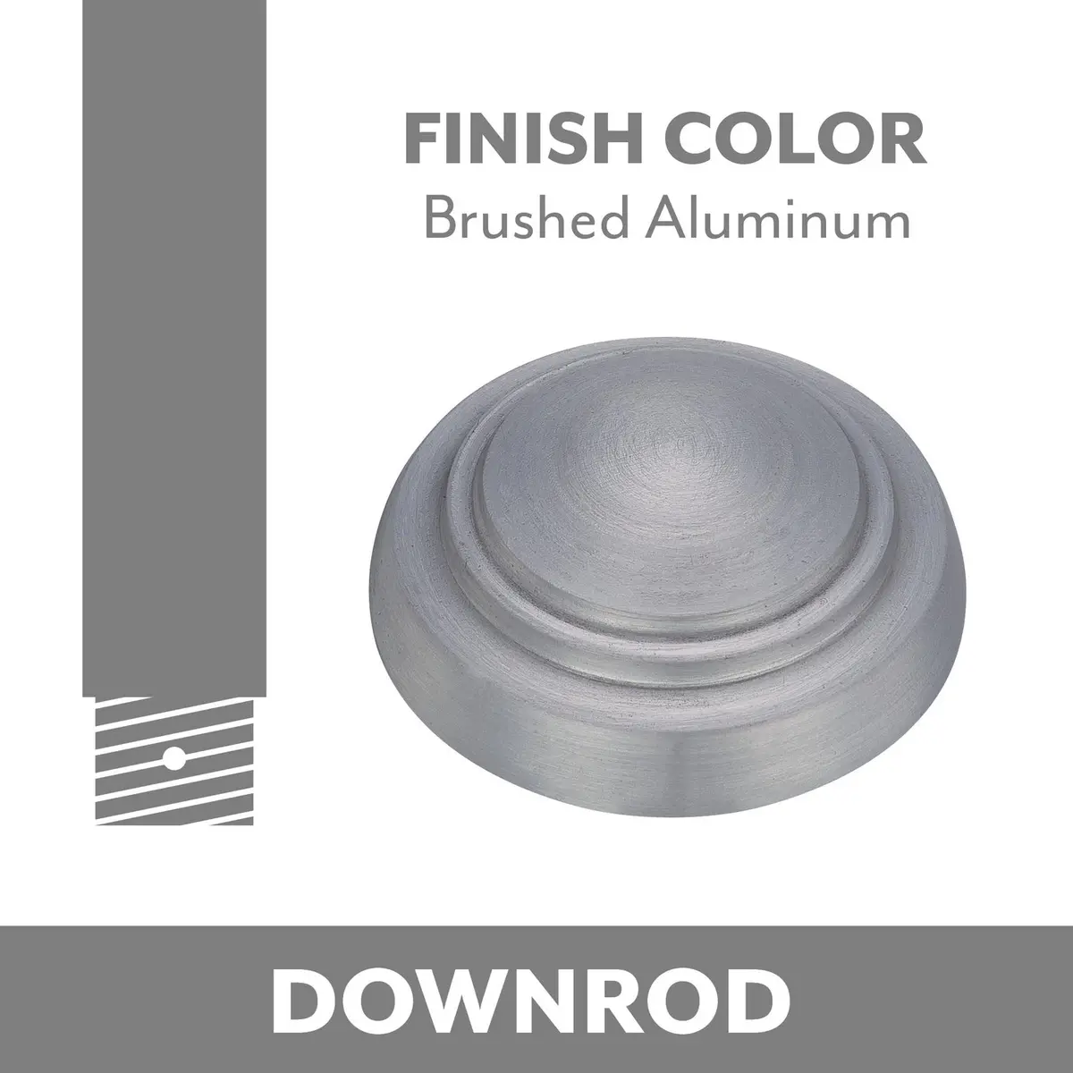 Ceiling Fan Downrod In Brushed Aluminum 1