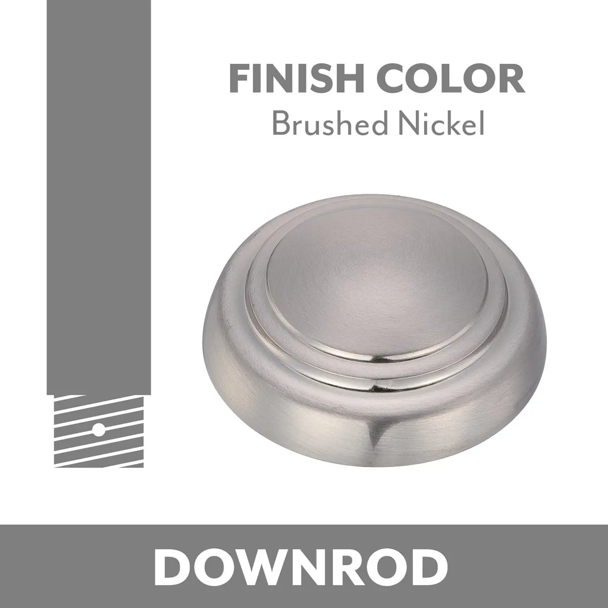 Ceiling Fan Downrod In Brushed Nickel 1