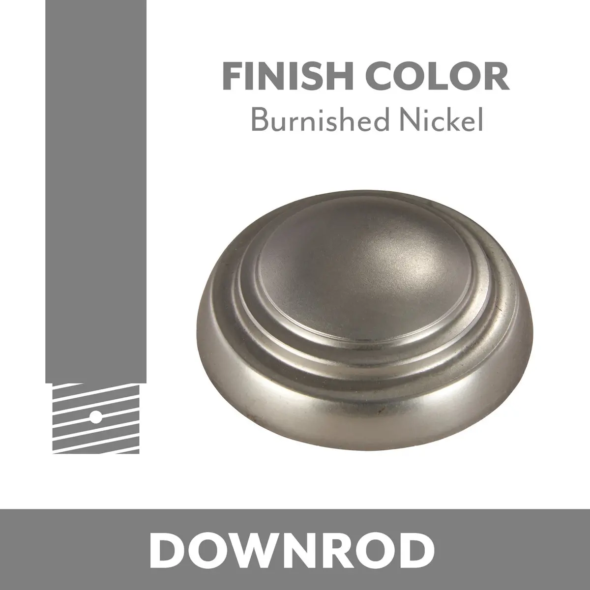 Ceiling Fan Downrod In Burnished Nickel 1
