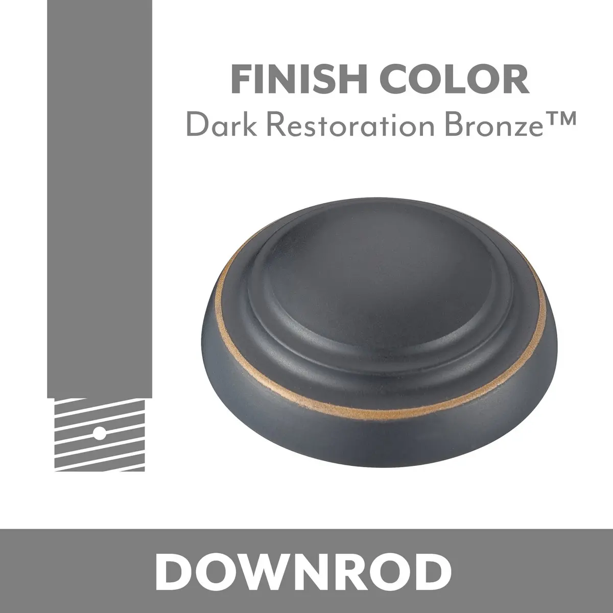 Ceiling Fan Downrod In Dark Restoration Bronze 1