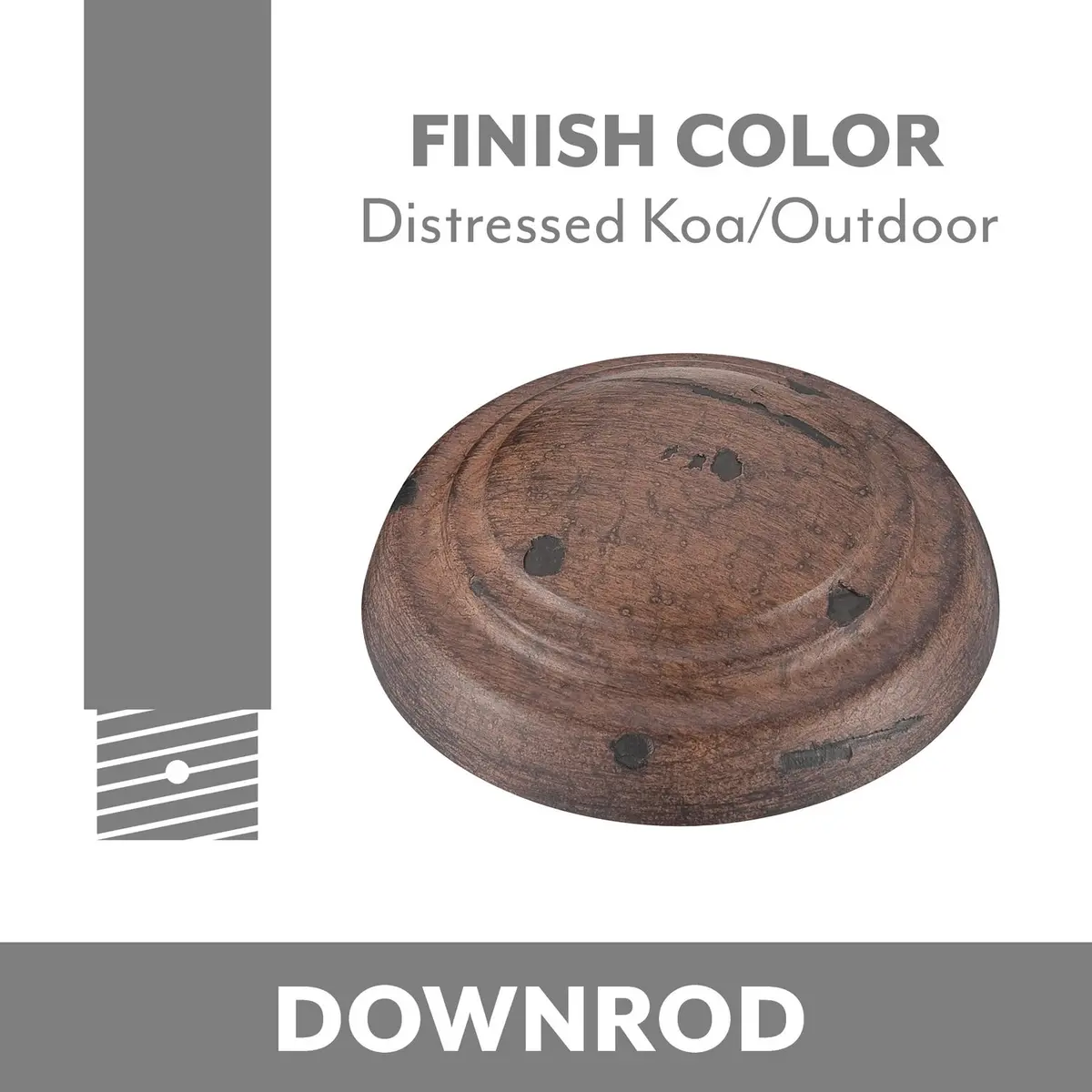 Ceiling Fan Downrod In Distress Koa/Outdoor 1